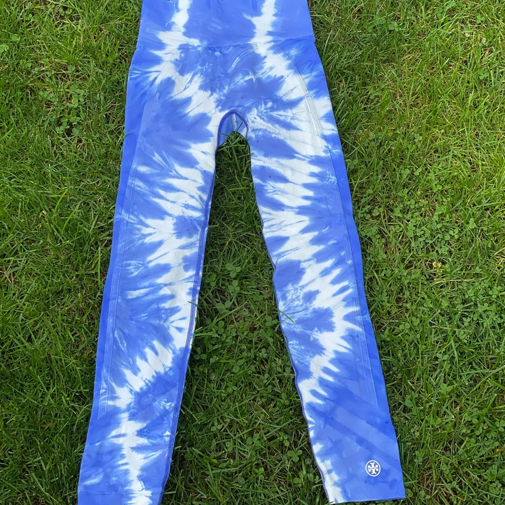 TORY BURCH HIGH-RISE TIE-DYE SEAMLESS 7/8 LEGGINGS